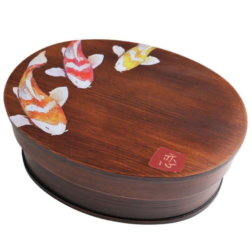 Magewappa Bento 18cm x x Urethane Kishu Design j-kitchens Box, 13.5cm 6.8cm, 700ml, Coating, Maki-e