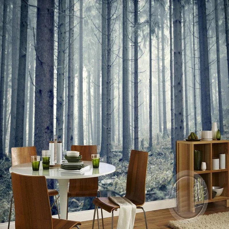 Modern Style Forest Wallpaper Tree 3d Photo Wallpaper Bedroom Living Room Home Decor Nature Wall Mural