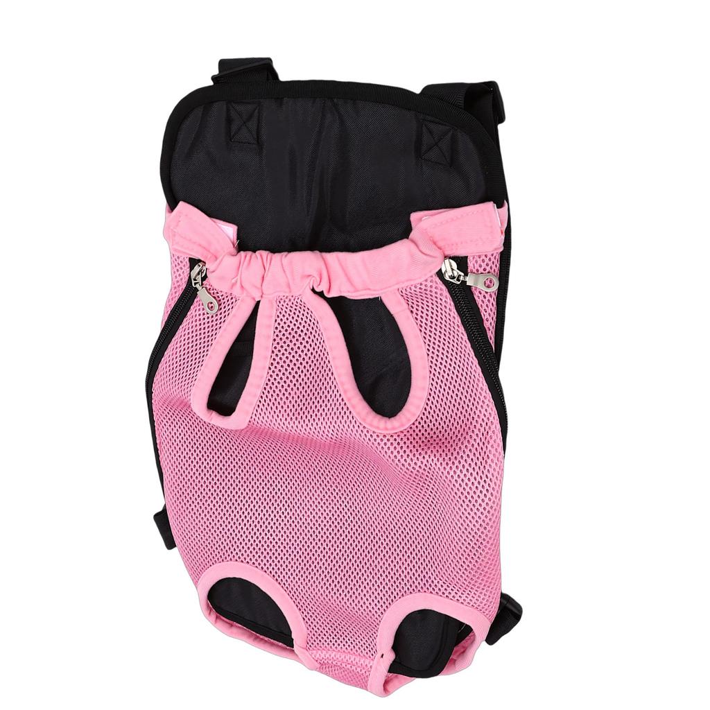 Dog Backpack Carrier Breathable Mesh Portable Outdoor Travel Pet Backpack for Small Medium Dogs Cats Pink