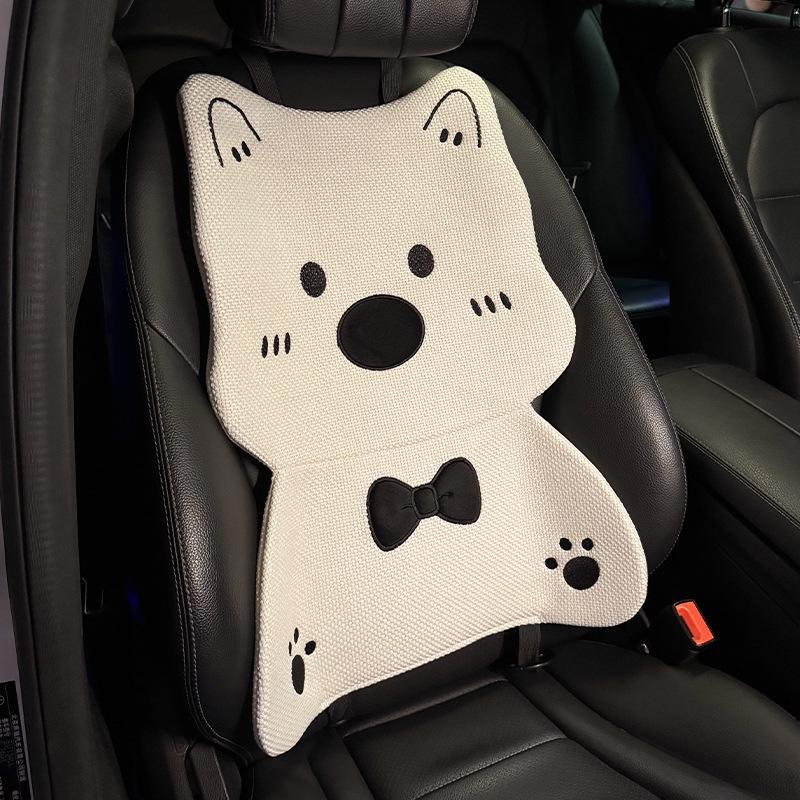 Cuscino per Sedile Auto in Lino - Design Universale Cane Carino per Donne, Tappetino Rinfrescante per Geely Xingyuan, Uso in Tutte le Stagioni