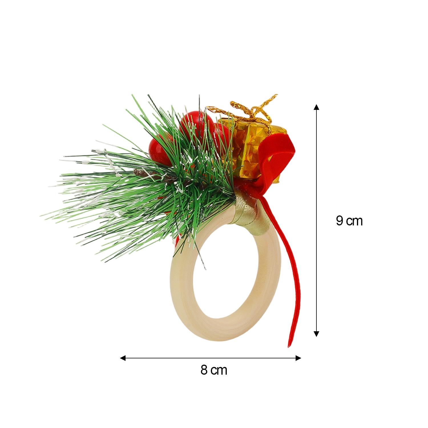

1/16Pcs Christmas Napkin Rings Bow Berry Pine Needle Xmas Napkin Holder Clasps Christmas Gifts Party Table Decoration Supplies