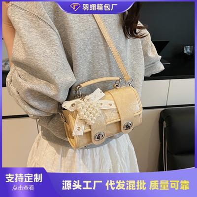 Vielseitige kleine Handtasche für Damen, neue trendige Mode, Textur-Kissen-Tasche, hochwertig, einzelne Schulter, Umhängetasche
