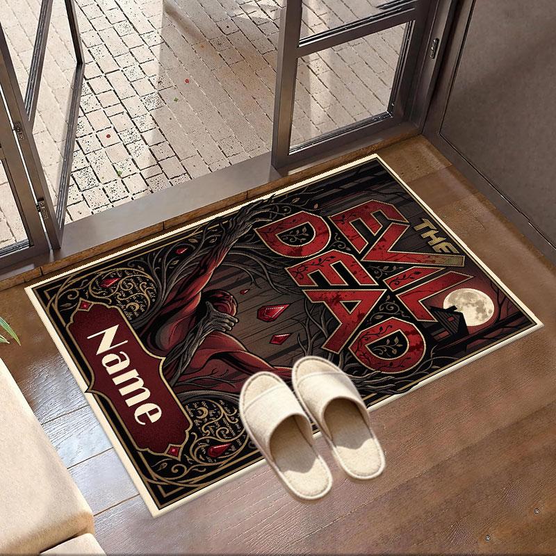 Custom Name Personalized The Evil Dead Print Carpet, Versatile Home Decor Rug, for Playroom, Apartment, Balcony, Entryway, Hallway Gift
