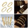 18K Gold Plated Horseshoe Buckle Bracelet for Women, 316L Stainless Steel, Colorfast, Simple and Elegant Design.