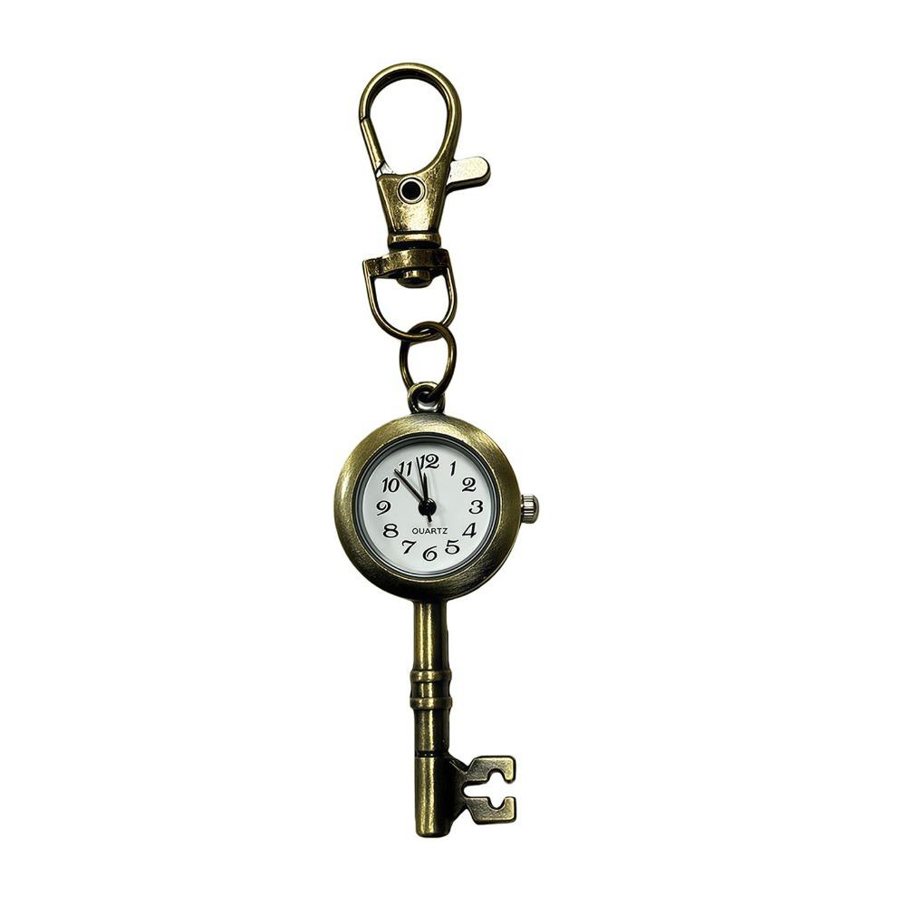 Fashion Alloy Quartz Pocket Watch Antique Copper Retro Hanging Watch Keychain Watch Gift