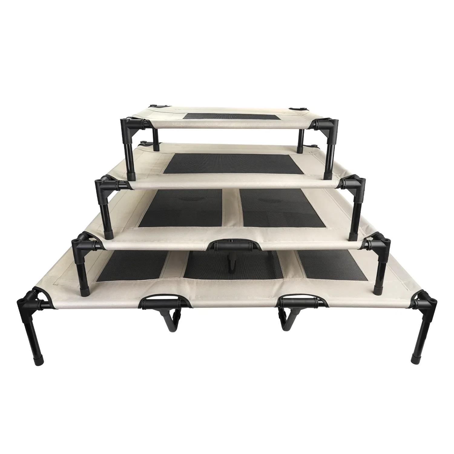 

PawHut приподнятая кровать для кошек и собак переносная дышащая сетчатая кровать для домашних животных и ткань Оксфорд на открытом воздухе и в помещении стальная рама Jardin Terraza S светло-серый