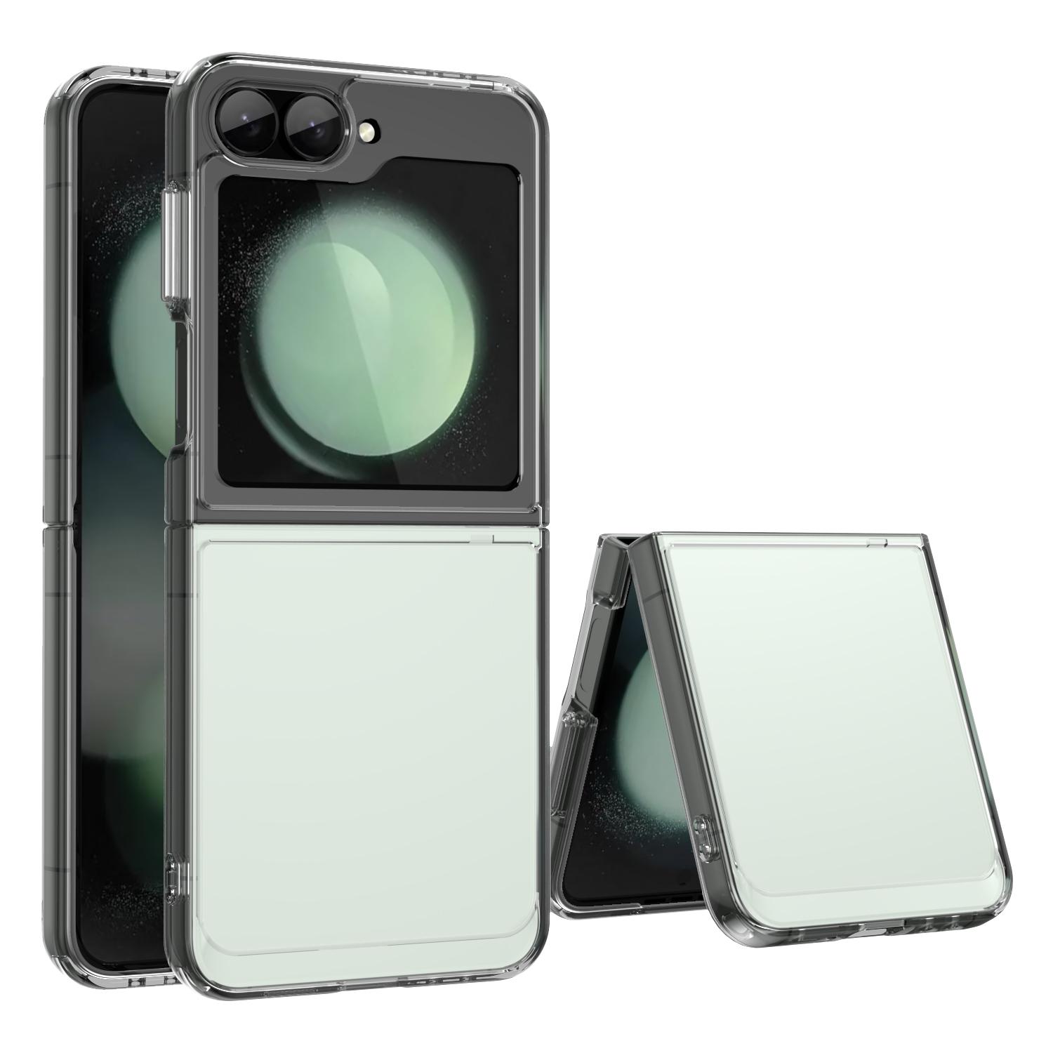 

Прозрачный цветной чехол из ТПУ для Samsung Galaxy Z Flip 6 5 4 3 5G Защитный чехол Coque Capa Shell Fundas For Samsung Z Flip 3 прозрачный