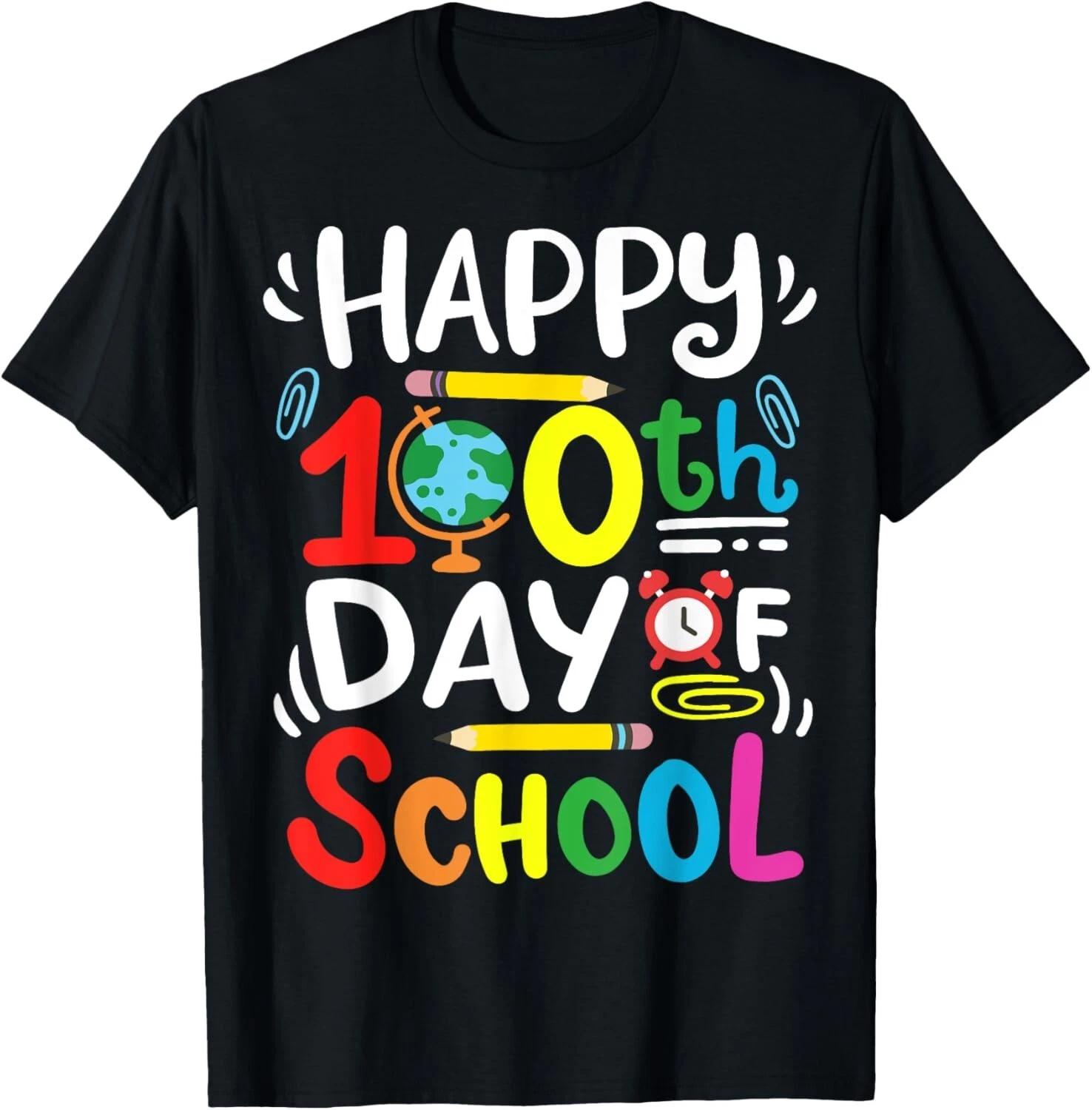 Happy 100th Day of School 100 Days of School Teacher Student T- Shirt 2XL