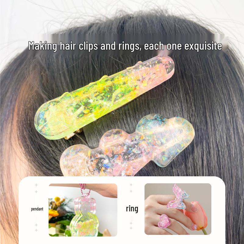 Milo Kinder Kristall Epoxid DIY Kreativset für Mädchen - Form, Creme und Kleber-Set