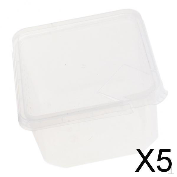 

5xReptile Spider Breeding Box Container Case Hatching Tank 12.5x12.5x7.3cm