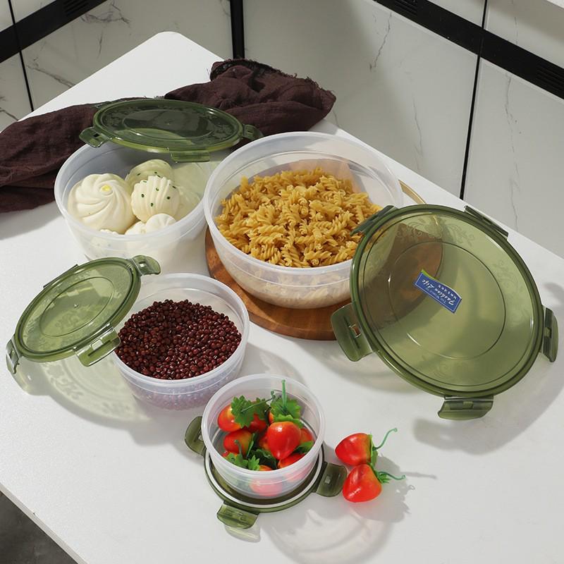 Round Food-Grade Microwave Safe Storage & Lunch Box Set