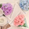 Knitting Flower Soft Tulip Bouquet Kit Twisted Handmade Simulation Flower Home Decoration Desktop Ornament For Home Office