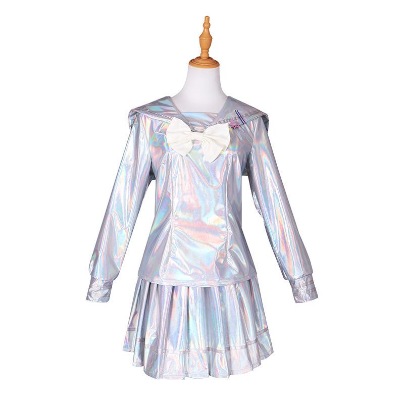 Игра Needy Girl Overdose Костюм для косплея Kangel Лолита Девушки Красивый Лазерный Костюм Морячки Jk Школьная Форма Костюм на Хэллоуин XL 55-60kg красный