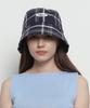 THE-ABON Mw173 Check Bucket Hat Ivory