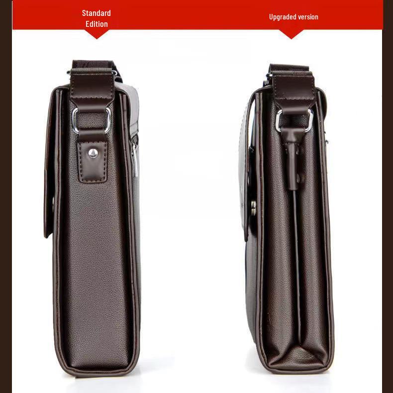 Sac bandoulière pour homme en cuir PU - Affaires Décontracté, Élégant, Polyvalent et Léger de Luxe pour le Voyage