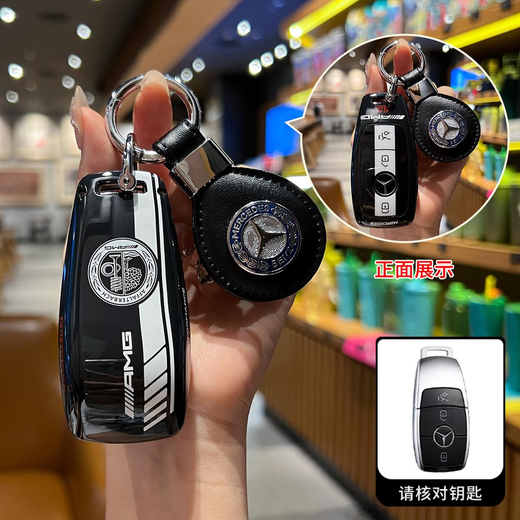 Car Remote Key Case Cover Shell For Mercedes Benz A C E S G Class GLC CLE CLA GLB GLS W177 W205 W213 W222 X167 AMG Leather Fob ZK9