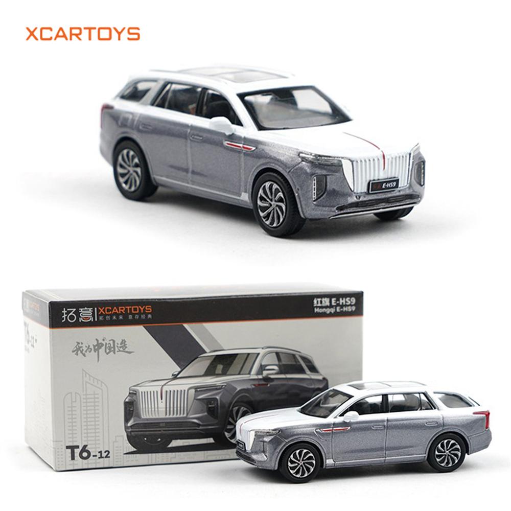 Xcartoys Alloy Car Toy 1/64 Car Model Hongqi E-HS9 Two-color Desktop Ornaments Display Model Toy Collection Gift