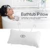 Elegant Waffle-Textured Bathtub Pillow with Embroidery - White