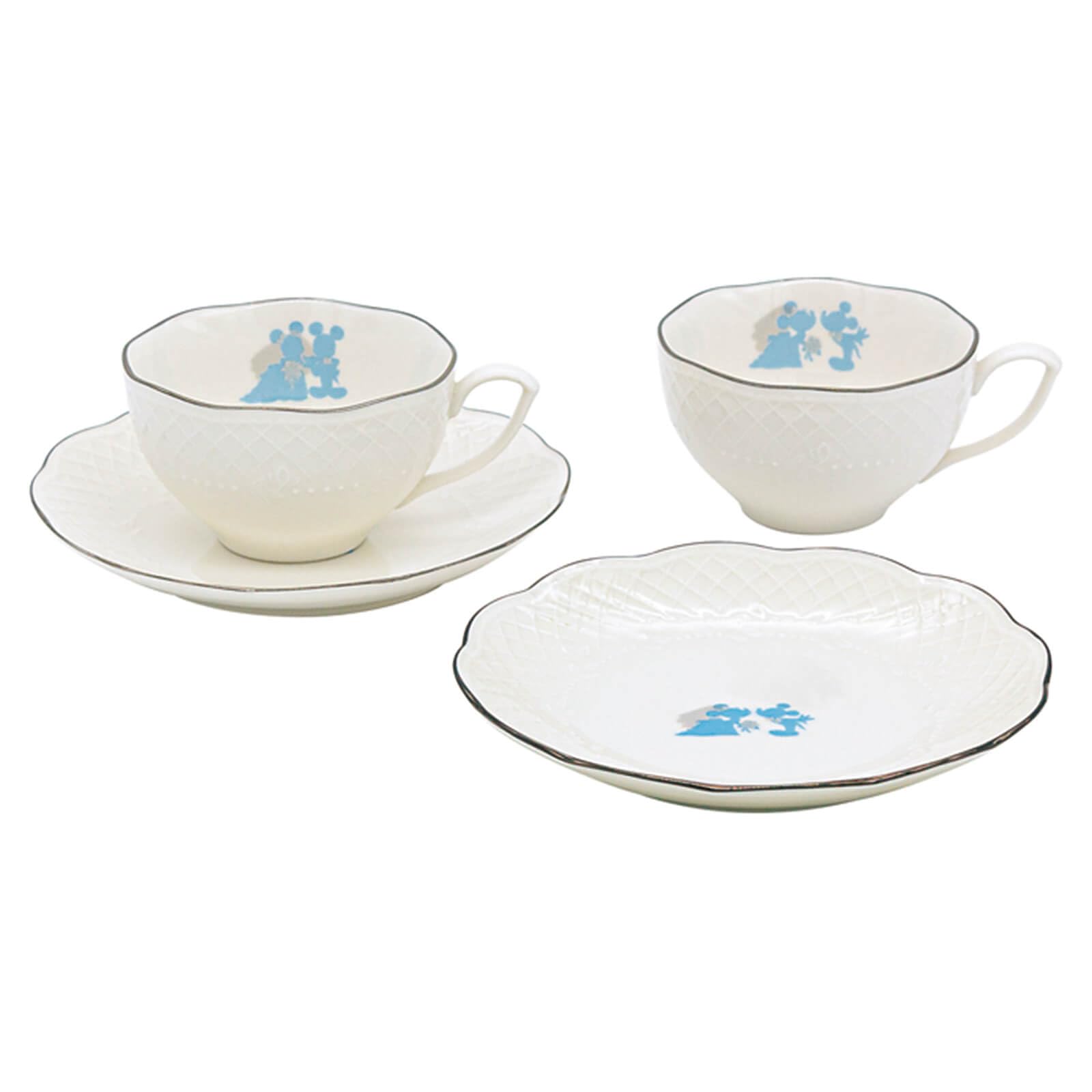 

Disney Микки Минни Набор чашек и блюдец 180 мл Счастливая свадьба Свадебный подарок Сделано в Японии & & Прибл.. 3301-02 белый