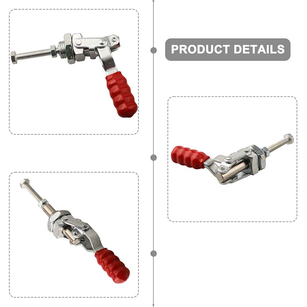 3 Stück GH-36202M Kniehebelspanner, 91kg 200lb Haltekraft Druck-Zug-Wirkung Handwerkzeuge Für Holzbearbeitung und Schweißen