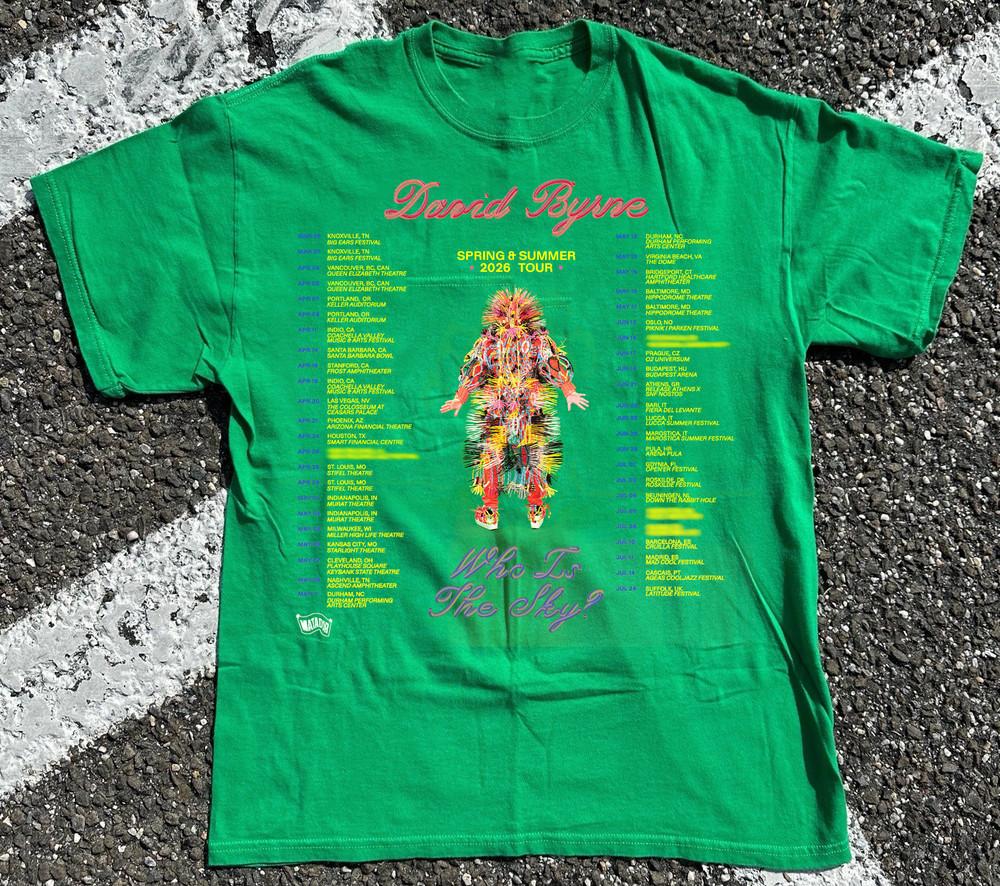 

New David Byrne Spring And Summer On Tour T-shirt Full size S to 5XL MD1497 Unisex T-Shirt S