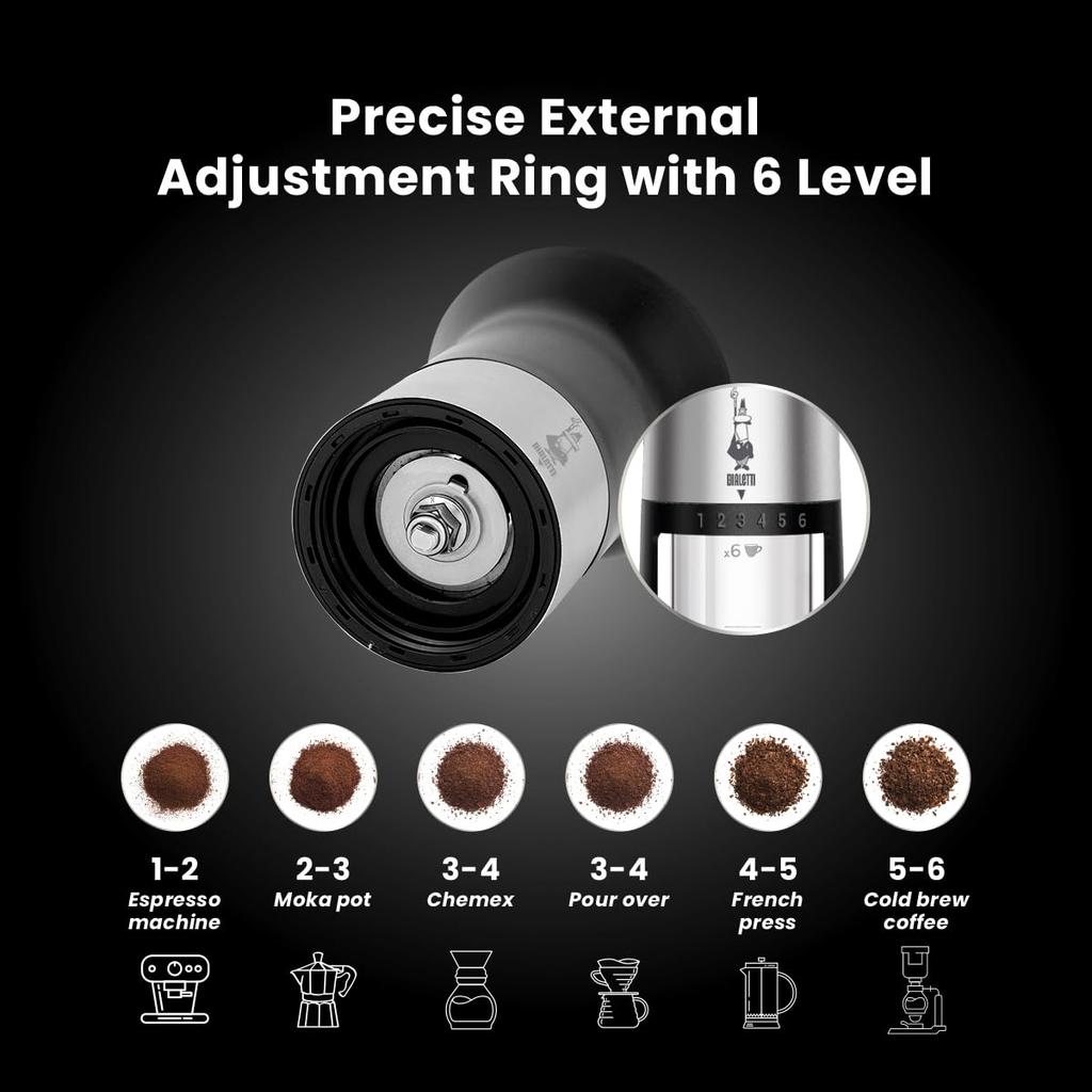 Bialetti Premium Macina Cafe Manual Coffee Grinder