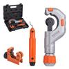VEVOR 3PCS Tubing Cutter Set - Heavy Duty Pipe Cutter 3/16"-2"OD, Mini Tube Cutter 1/8"-7/8" & Deburring Tool