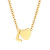 Initial Heart Necklace for Women,18K Gold Plated Stainless Steel Tiny Heart Letter Necklace, Personalized Name Jewelry