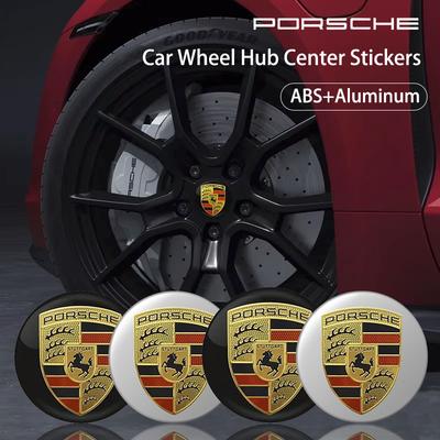4 ks 56mm Samolepky na středové krytky kol ve stylu auta Příslušenství Pro 911 718 Taycan Panamera Cayenne Macan Boxster Cayman