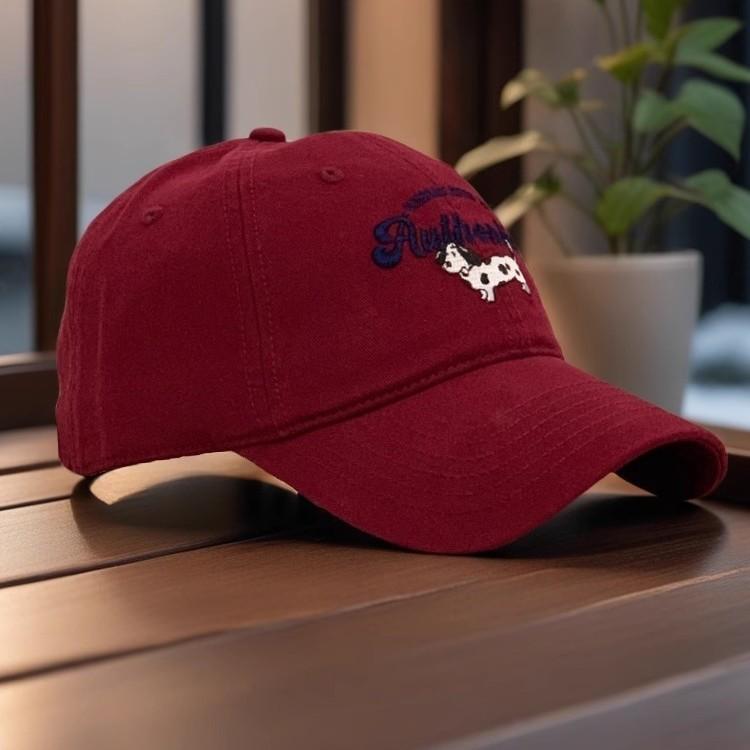 ins cute dog embroidery soft top baseball cap women's 2025 new autumn and winter Korean versatile peaked hat~