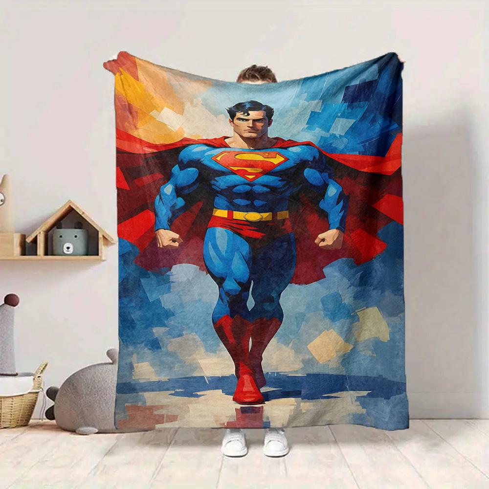 1pc Superman Flannel Throw Blanket Soft, Warm & Cozy for Couch, Bed, Office, and Travel Versatile All Season Gift, Christmas Present