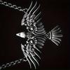 Vintage Personalisierte Viking Celtic Crow Vogel männer Anhänger Halskette Protector Motorrad Motorrad Zubehör