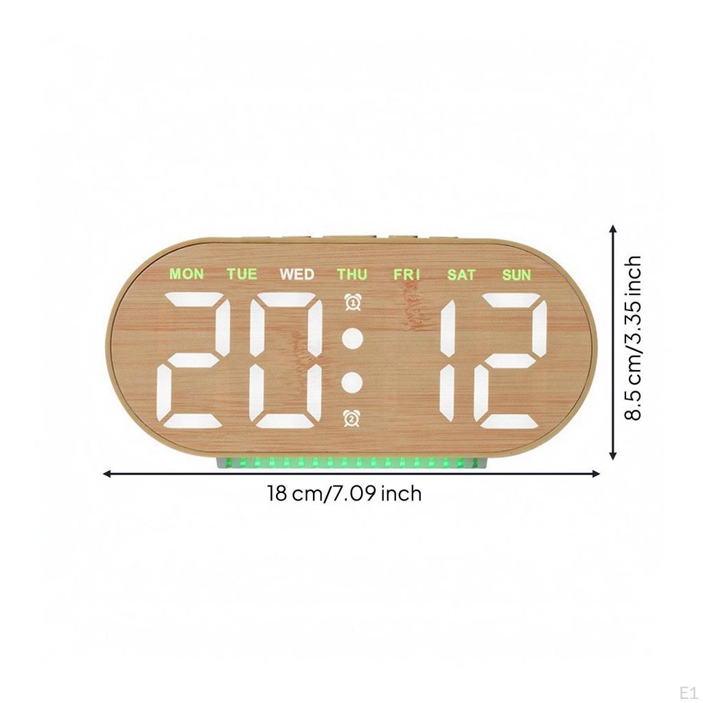 Clear Digital Clock with Lighted Base | LowProfile Compact Design, EasytoUse Top Buttons, Alarm