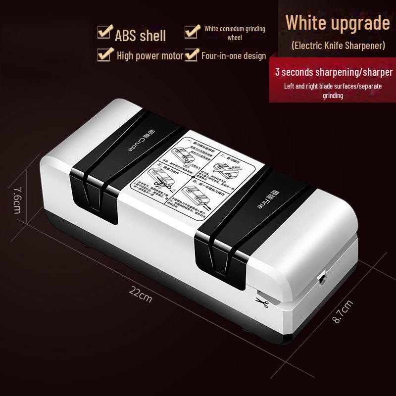 Automated Multi-Use Electric Knife Sharpener with Diamond and Jade Components
