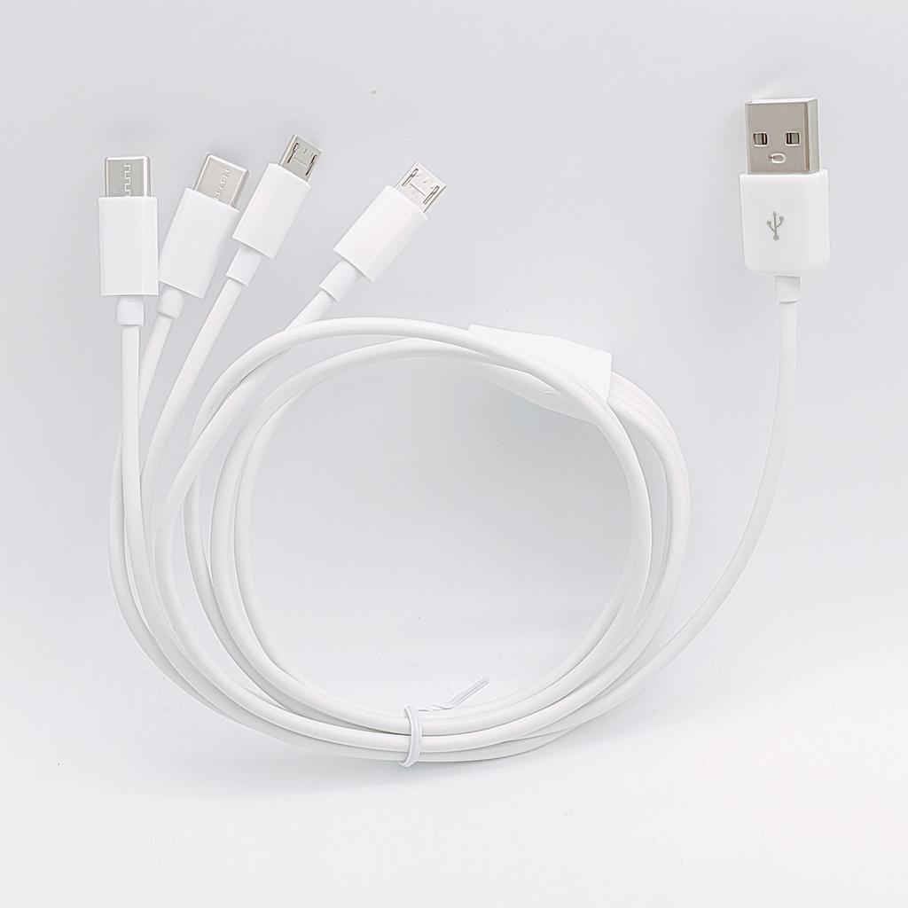 Multi Charging Cable Multiple Charger Cord USB to Type-C/Micro USB Power Cord Portable Power Cord 100cm/39.37in