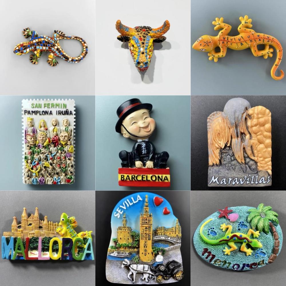 Španělsko Cestovní Suvenýr Ledničkový Magnet, 3D Ledničkový Magnet, Ručně Vyráběný Ledničkový Magnet, Dekorativní Ledničkový Magnet