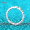 Smyoue 18 Karat Vergoldet 0,57 Karat Full Eternity Moissanit Ring Für Frauen S925 Silber Passendes Diamantband Hochzeits Schmuck