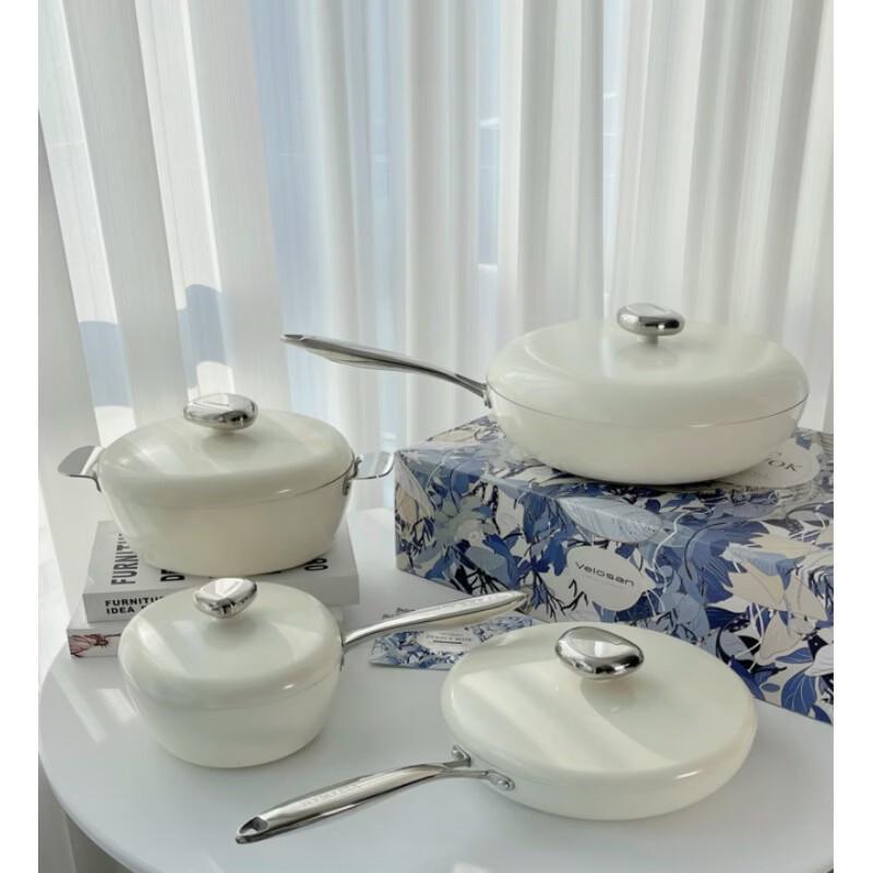 Velosan Pebble Maifan Stone 4-Piece Non-Stick Cookware Set