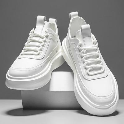 Fashion High Quality Men's Sneakers PU Leather Casual Running Shoe Platform Vulcanized Shoes for Men 2024Off White Shoes Tenis Masculino