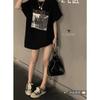 American Vintage Short-sleeved T-shirt Women's New Loose Korean Version Trendy Ins Harajuku Bf Weird Half-sleeved Top