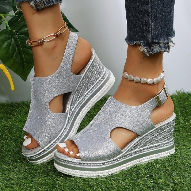 Fashion Summer Women's Sandals Fashion Wedge Platform Sandalias Fish Mouth High Heeled Sandals for Women Open Toe Sandals Sandalia Mujer