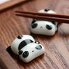 1 Pcs Cute Panda Chopstick Rack Ceramic Ware Porcelain Spoon Fork Chopsticks Holder Table Supply Kitchen Accessories Small Tool