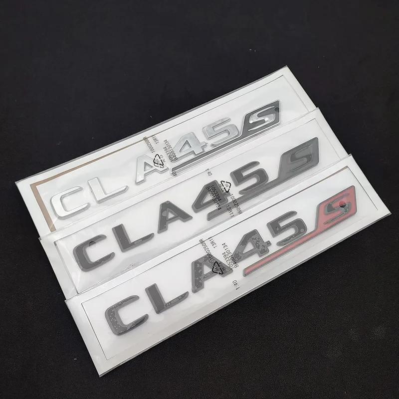 3D ABS CLA45S TURBO Car Trunk Badge Emblem Logo Sticker Letters Auto Accessories Suitable for CLA 45 S AMG C117 C118
