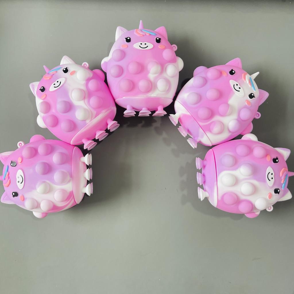 Zvířecí mačkací hračka 3D silikonová dekompresní kuličková hračka Dětská deratizace Pioneer Press Žralok Jednorožec s přísavkou