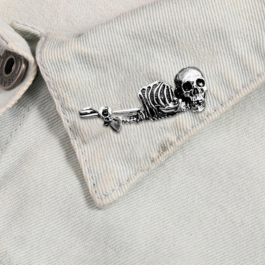 Vintage Skull Brooch Pin Metal Unique Personality Designs for Women Men Unisex Hat & Clothing Decorative Accessories
