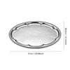 New Embossed Cake Tray Stainless Steel Oval Dessert Plate Large Size Photo Props Jewelry Storage Plate Home Decoration
