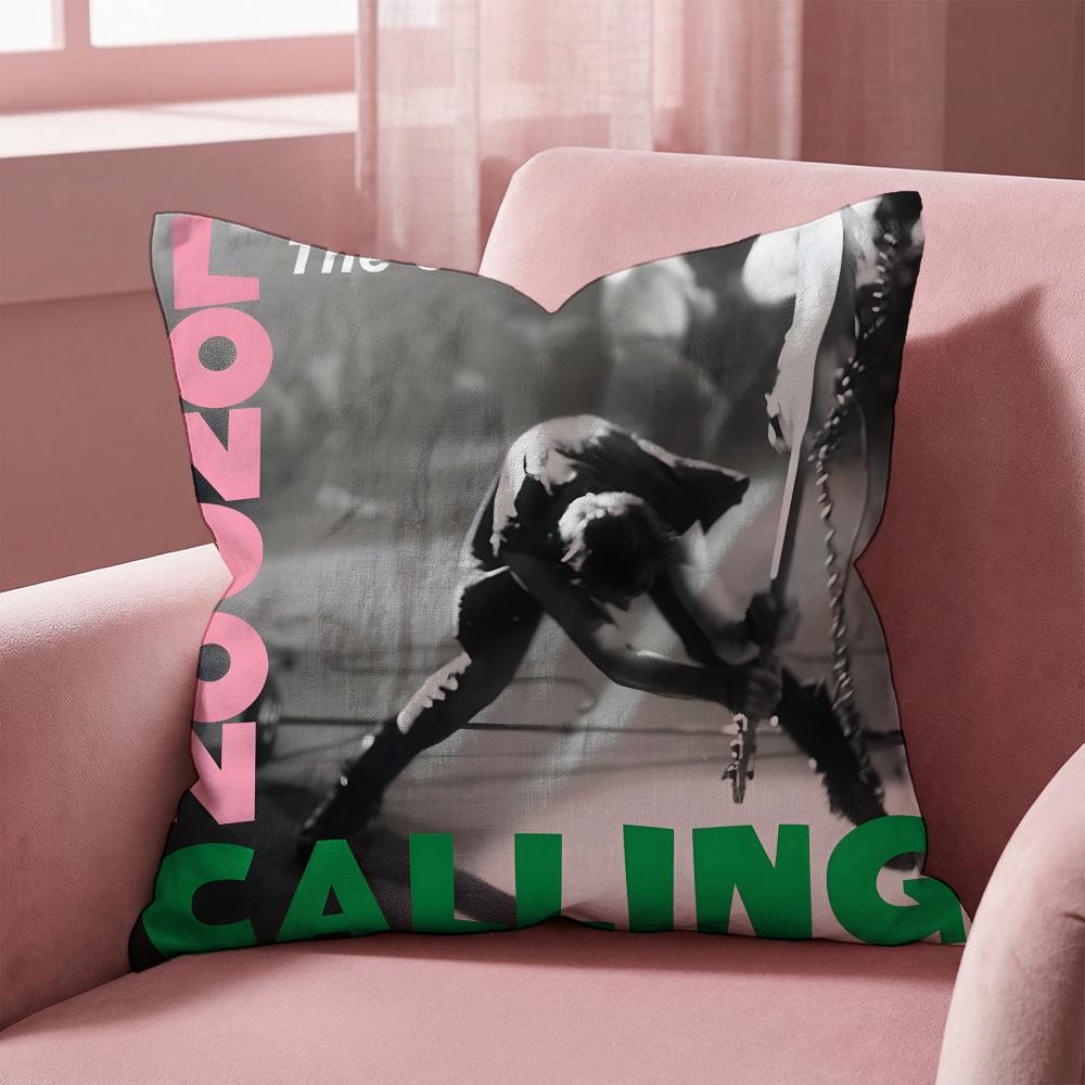 Rock Band The Clash Cushion Cover Multi-Scene Pillow Cover for Home & Car - Reversible, Soft & Durable for Daily Use