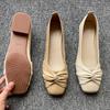Mode Neue Mode Ballerinas Schuhe Damen Ballerinas Eckige Zehenpartie Weiß Beige Rutschfeste Ballerinas Lässig Basic Flacher Absatz