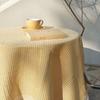 Waffle Texture Garden Table Cloth White Dinner Tea Table Covers Round Table Tablecloth  Dessert