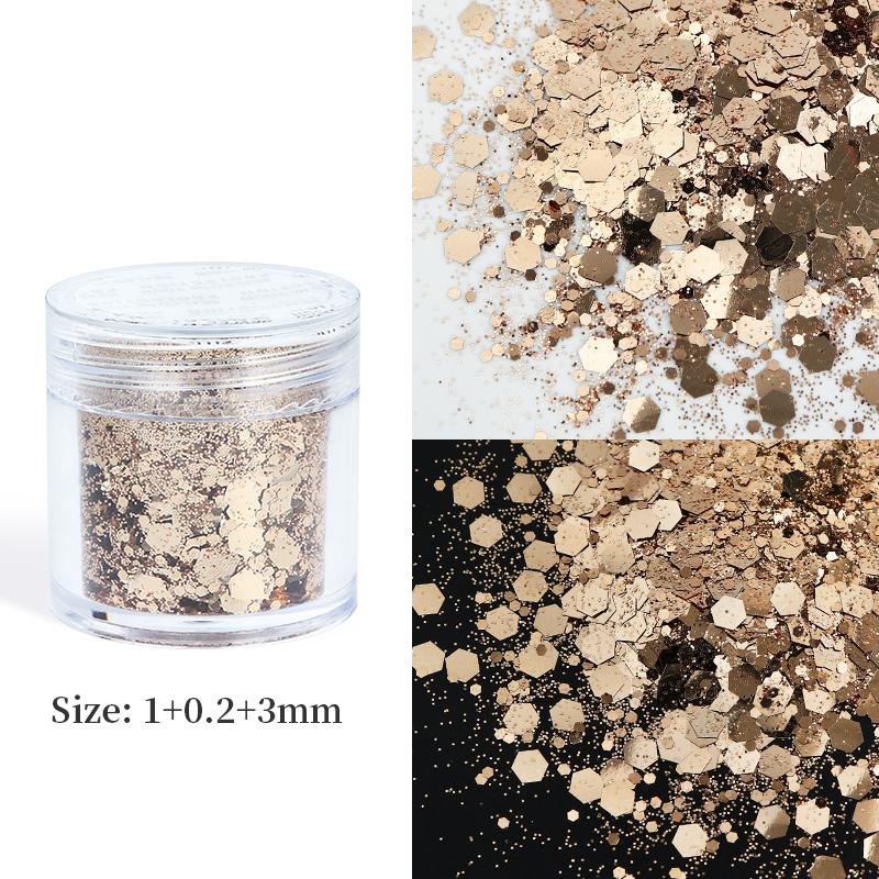 10ml Mixed Hexagons Glitter Flakes For Epoxy Resin Pigments Loose Sequins DIY Silicone Mold Filling Material Resin Craft Fillers